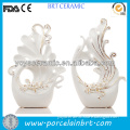 Decoration white gilt edge ceramic used wedding decorations for sale